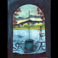 Watercolor by Velva Saltarelli, 2014